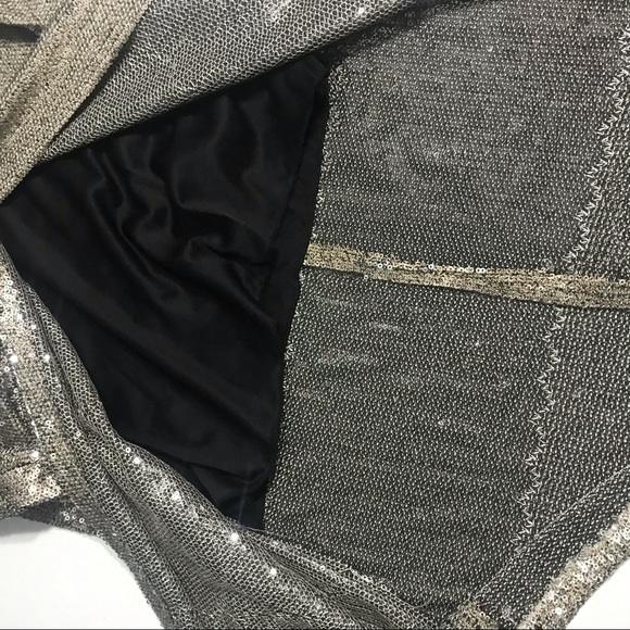 Zara Sequin  Wrap Knot Skirt Silver Size S… - Picture 10 of 10